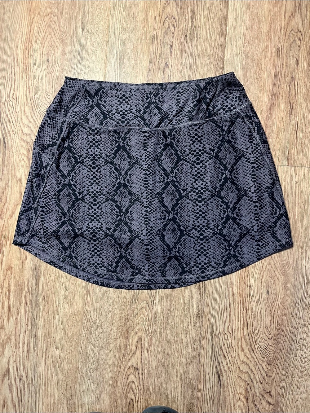DSG Black Snake-Print Mini Skort